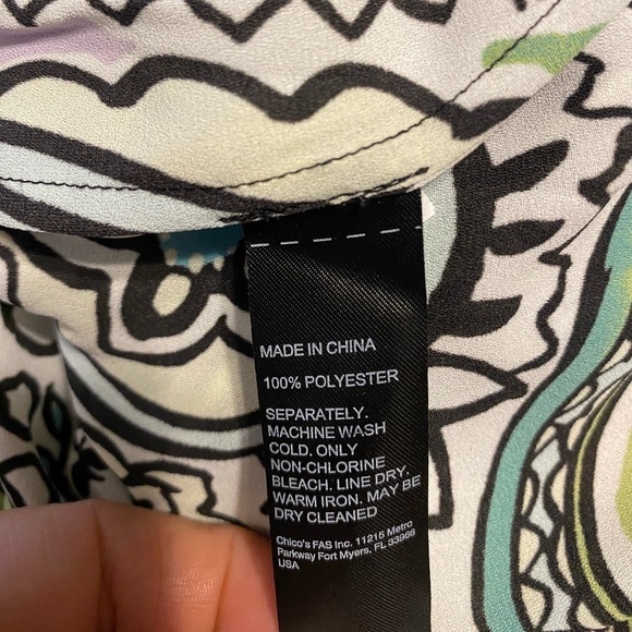 Black Label Chico’s Paisley Easy Jacket - Picture 6 of 9